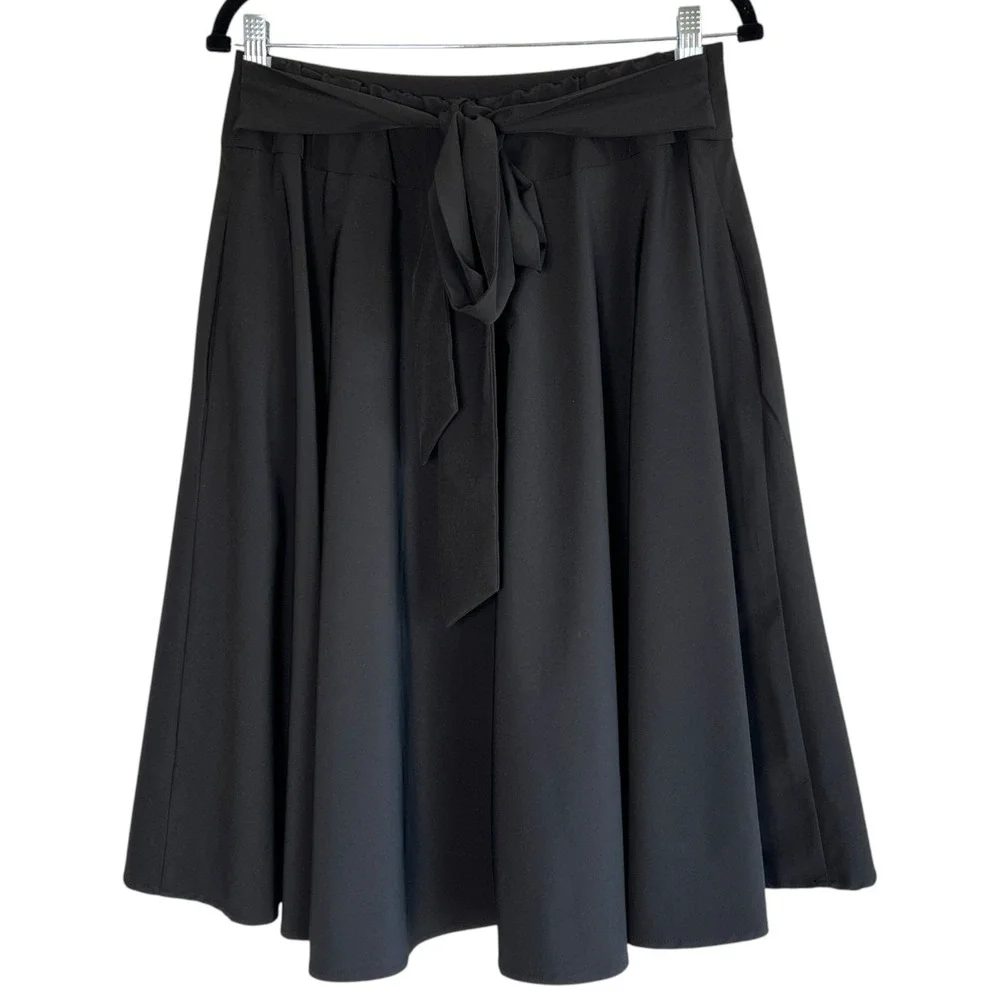 Belle Poque Womens A-Line Swing Skirt Black Size L Pinup Rockabilly Retro - Picture 3 of 8